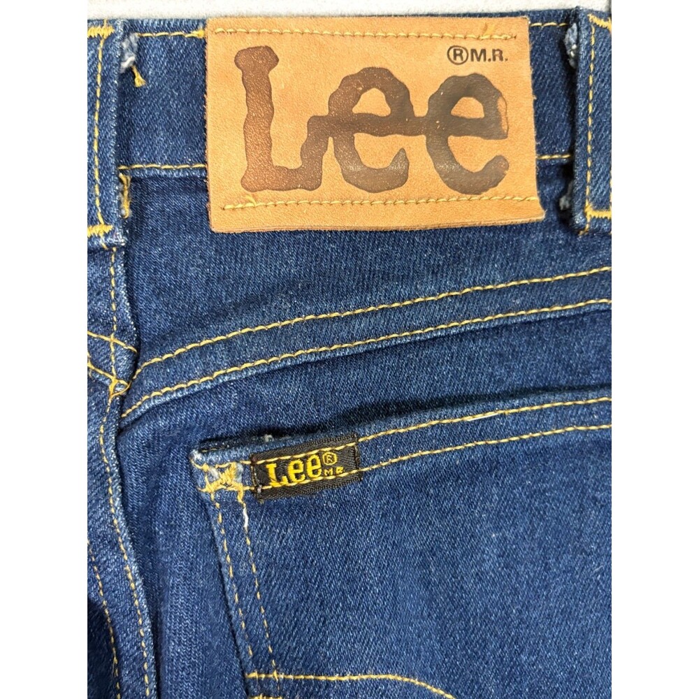 Vtg 70s Lee Riders Sanforized Union Made Usa Jeans Womens 24Lx34W Denim Indigo